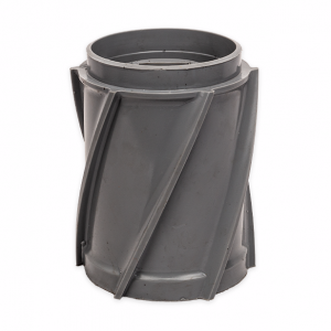 Spiraal segment - 6L - R/H - 100x130/150 -B40  eind l. grijs