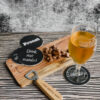 Onderzetter zwart - Proost