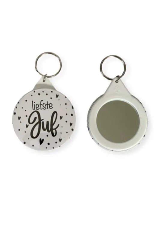 Sleutelhanger met spiegel - Liefste juf