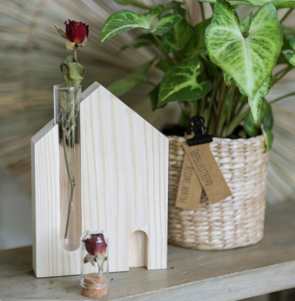Huis standaard met reageerbuis Huis standaard met reageerbuis