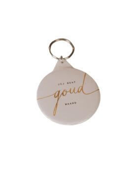 Sleutelhanger – Jij bent goud waard Sleutelhanger - Jij bent goud waard