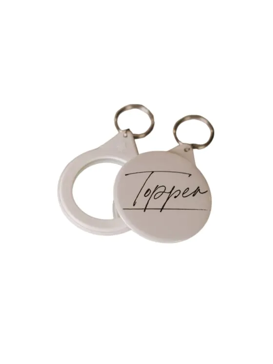sleutelhanger met spiegeltje - topper