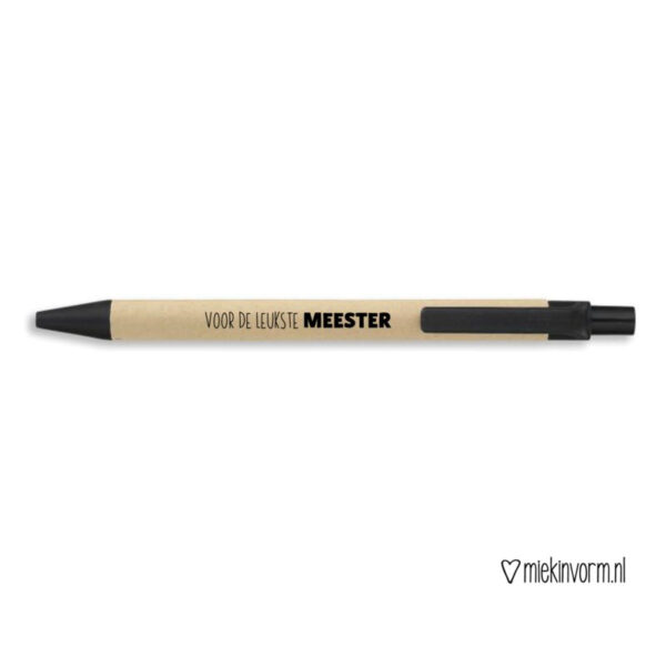 Pen met tekst; voor de leukste meester
