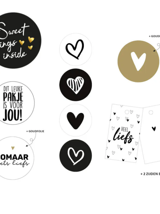 07e18adaab0500e14f28ce780deca18fe9ed65ff (1) Veel liefs inpak set - Stickers + Cadeau labels