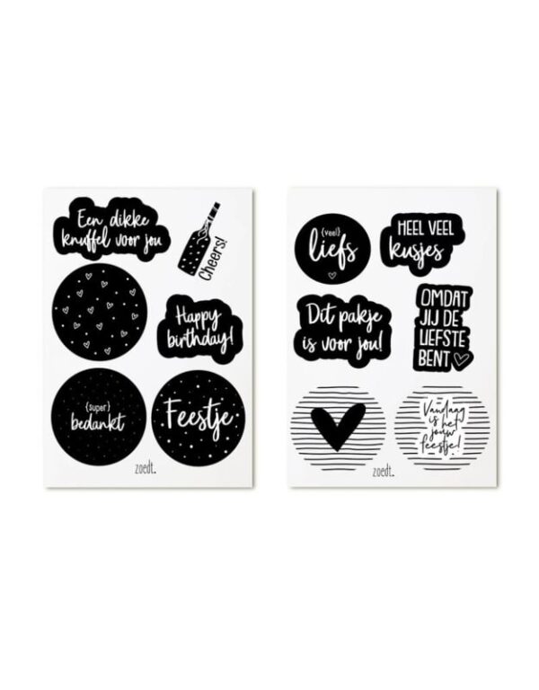Stickers met leuke teksten