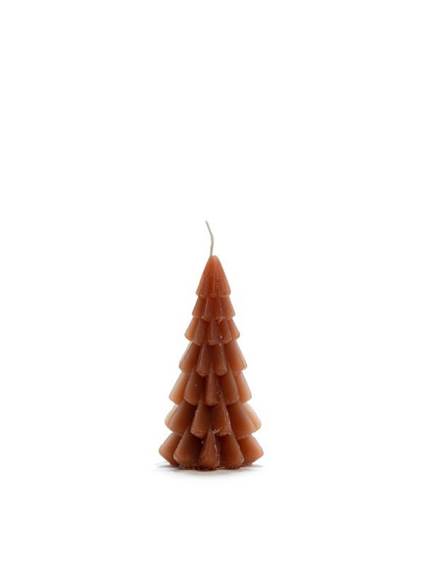 Kerstboomkaars small roest Kaars Kerstboom klein - Roest