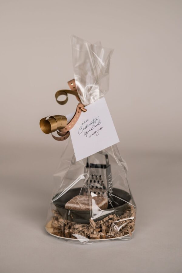 Heerlijk geurend cadeautje - schaaltje, rasp & amberblokje