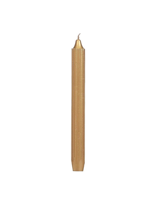 Potlood kaars goud Juffen cadeau - Bedankt voor het gezellige schooljaar! - Goud, créme & zwart