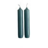 Rustik Lys kleine dinerkaarsen - 2 Stuks - Blauw/Petrol