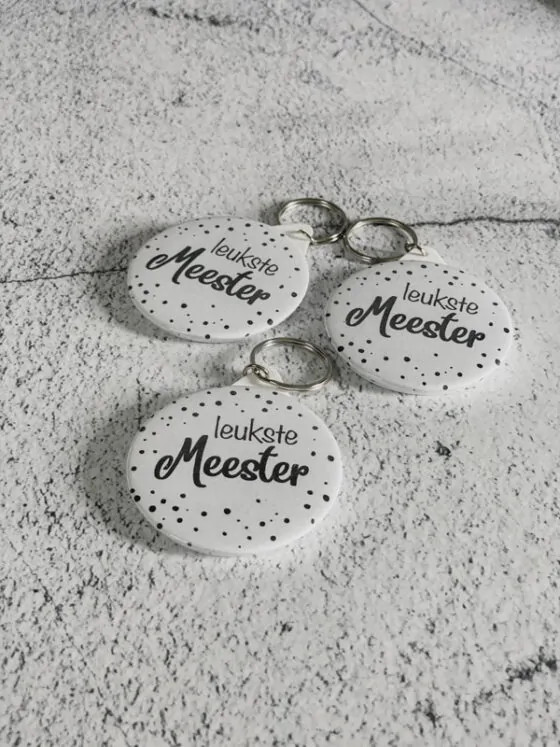 Meester cadeau - Sleutelhanger leukste meester