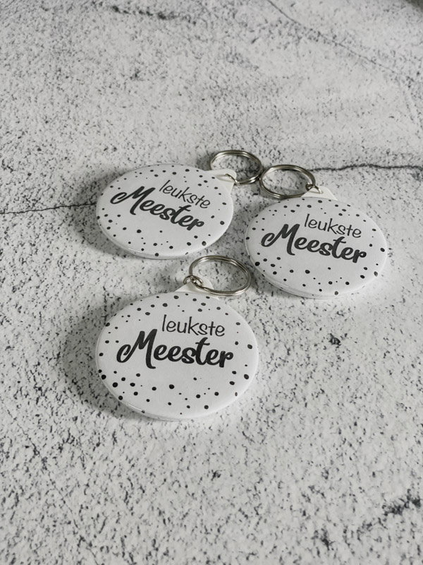 Meester cadeau - Sleutelhanger leukste meester