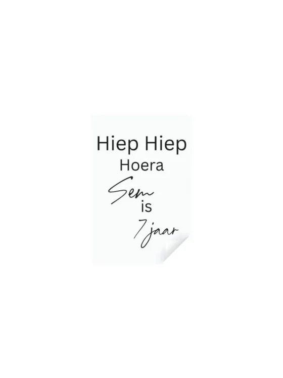 Stickers gepersonaliseerd - 5 stickers - Hiep Hiep hoera, 'Naam' is ... jaar! Stickers gepersonaliseerd - 5 stickers - Hiep Hiep hoera, 'Naam' is ... jaar!