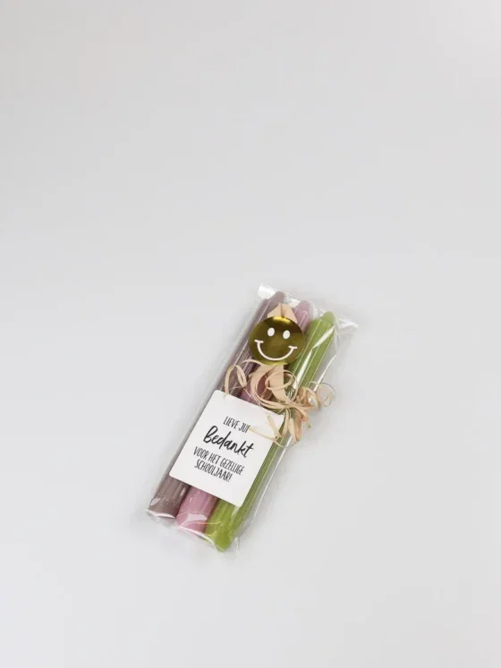 Juffen cadeau - Bedankt voor het gezellige schooljaar! - Kaarsen