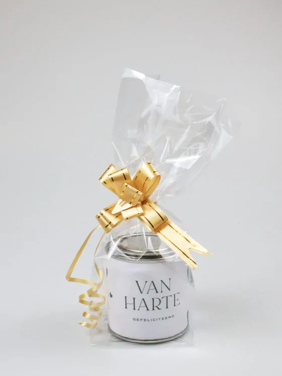 Blikje snoep cadeau - Van harte gefeliciteerd
