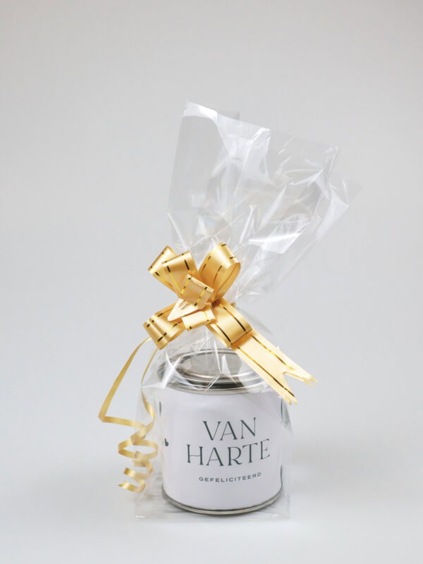 Blikje snoep cadeau - Van harte gefeliciteerd Blikje snoep cadeau - Van harte gefeliciteerd