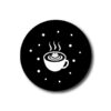 Onderzetter zwart - Kopje koffie