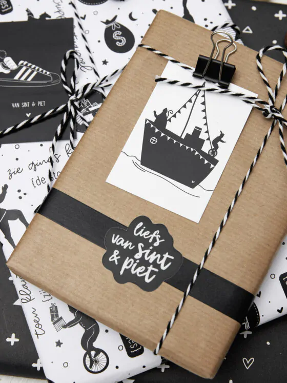 Sint set cadeaukaartjes + cadeaustickers