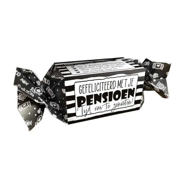 Snoep cadeau doosje gevuld met tum tum – Pensioen