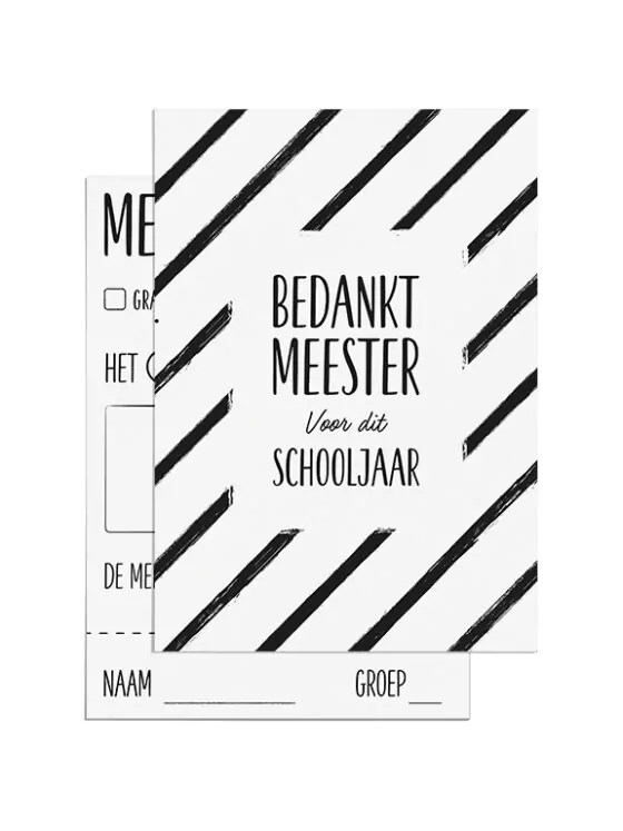 Ansichtkaart- bedankt meester voor dit schooljaar