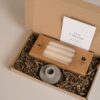 Brievenbus cadeau - cadeautje in de brievenbus- Set potlood kaarsen en kandelaar
