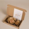 Brievenbus cadeau jij bent goud waard - Amberblokje, schaaltje & rasp