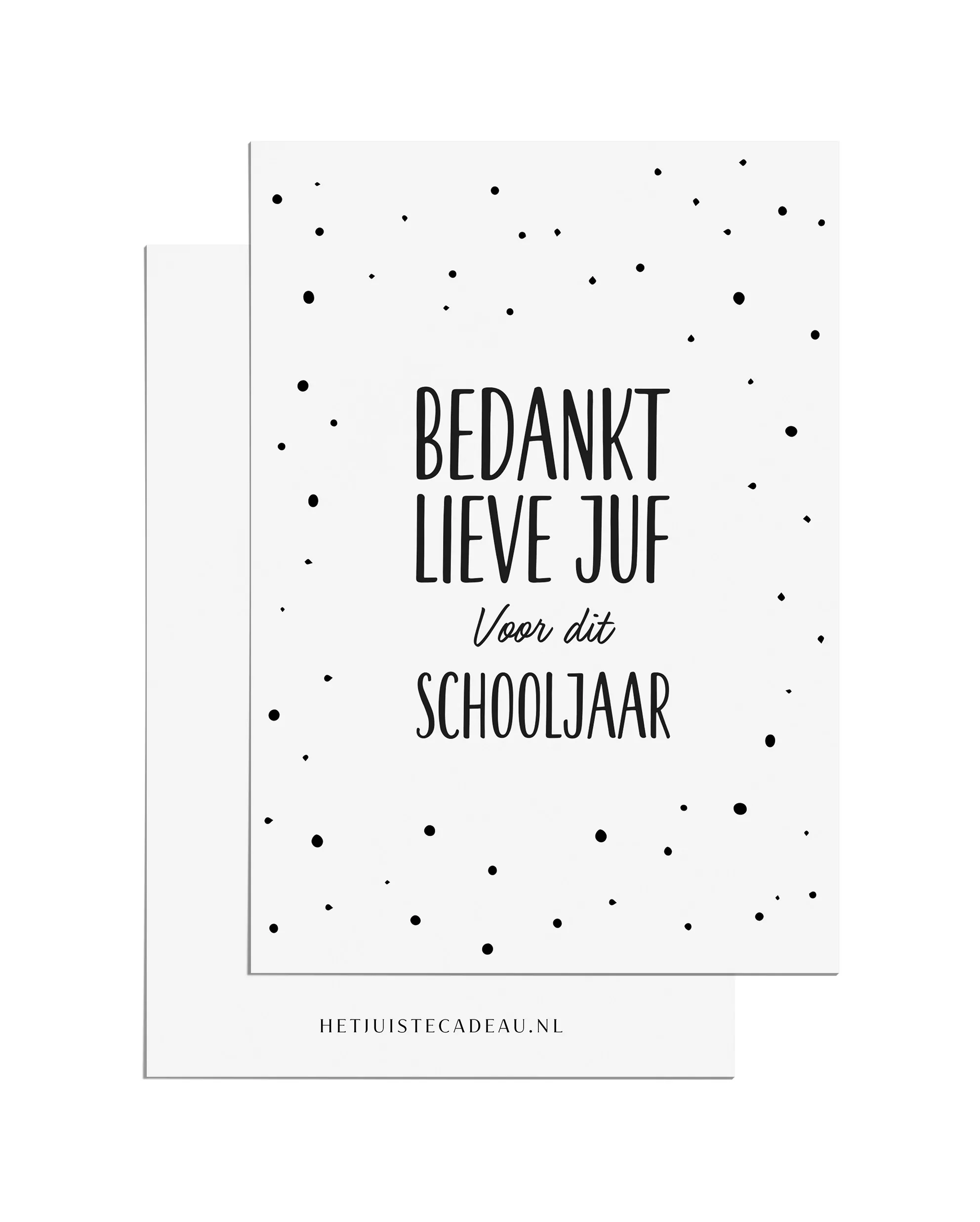 Ansichtkaart - bedankt lieve juf voor dit schooljaar