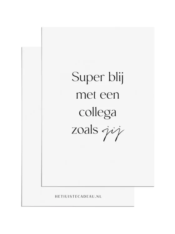 Ansichtkaart - Collega