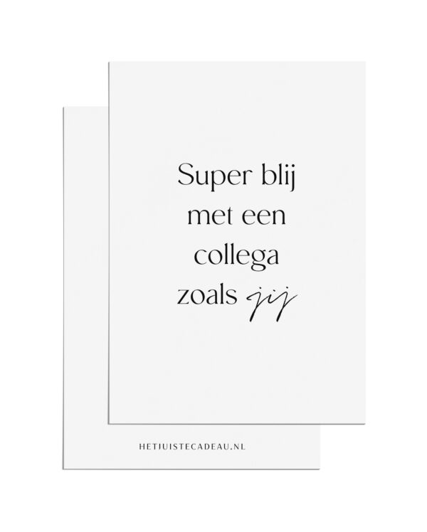Ansichtkaart - Collega