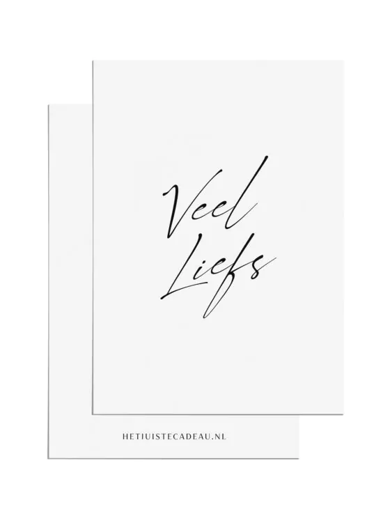 Ansichtkaart - Veel Liefs