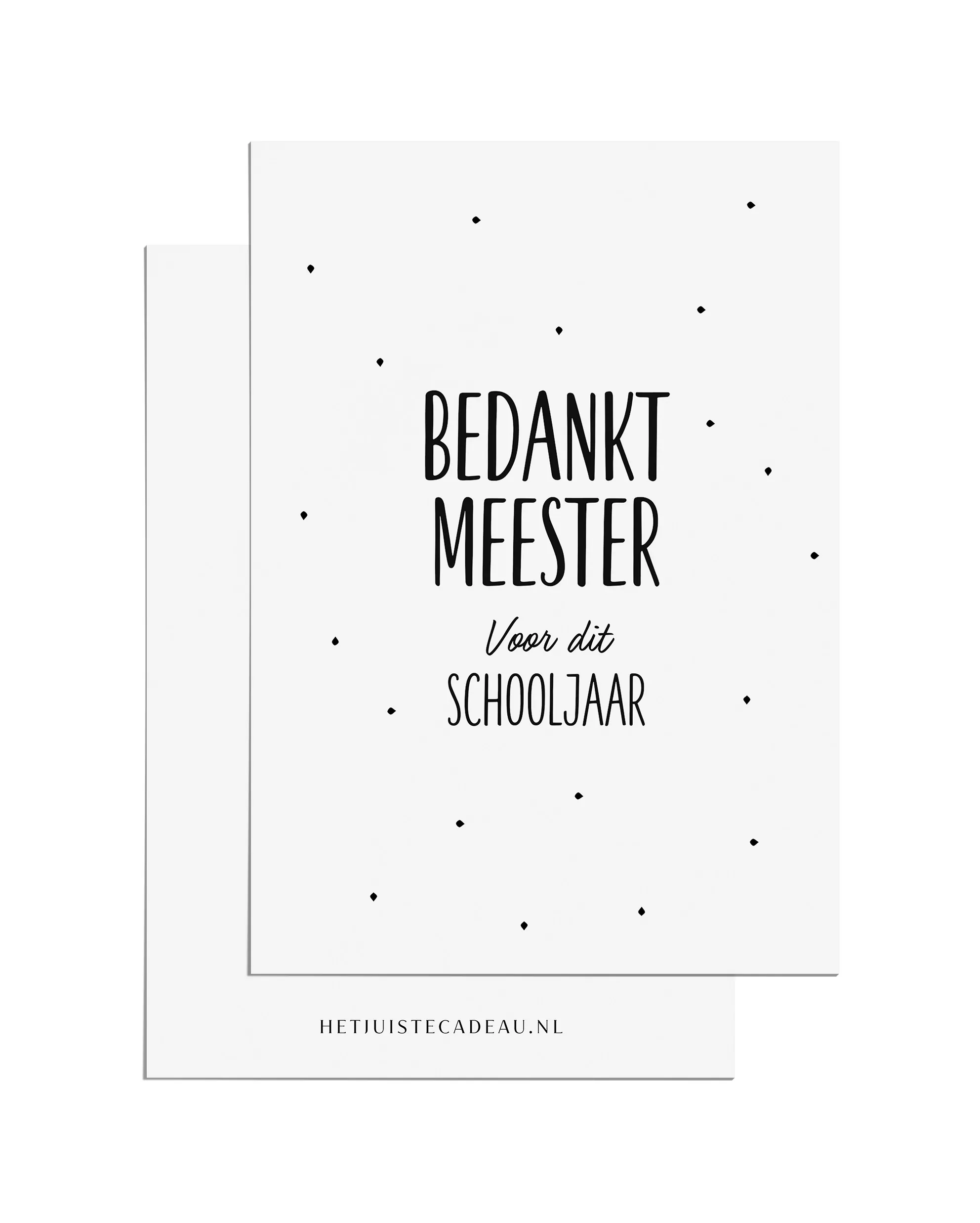 Ansichtkaart - bedankt meester voor dit schooljaar