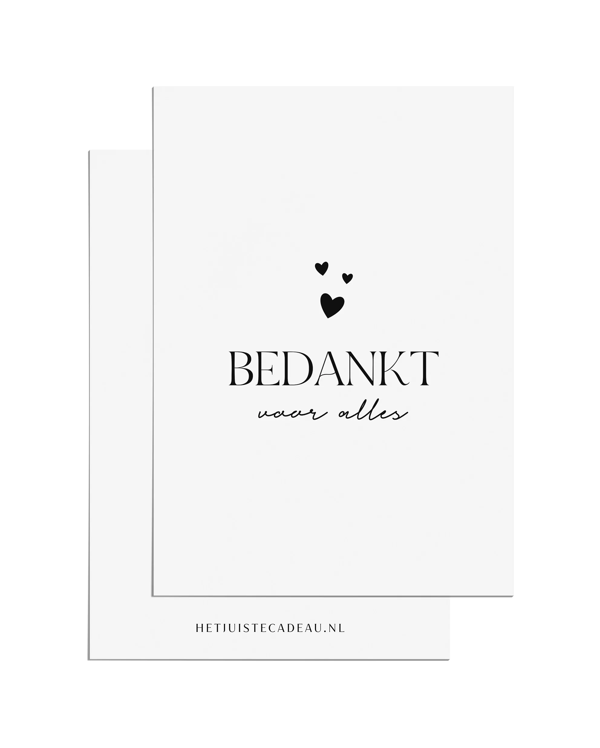 Ansichtkaart - bedankt voor alles