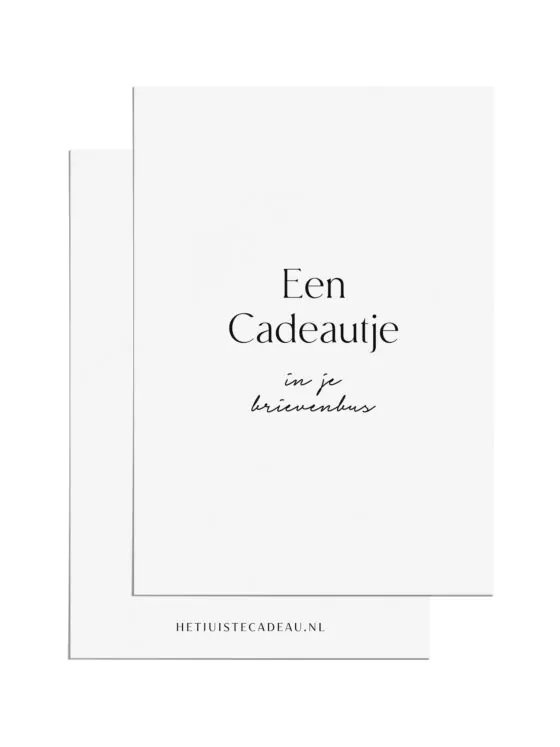 Ansichtkaart - een cadeautje in je brievenbus