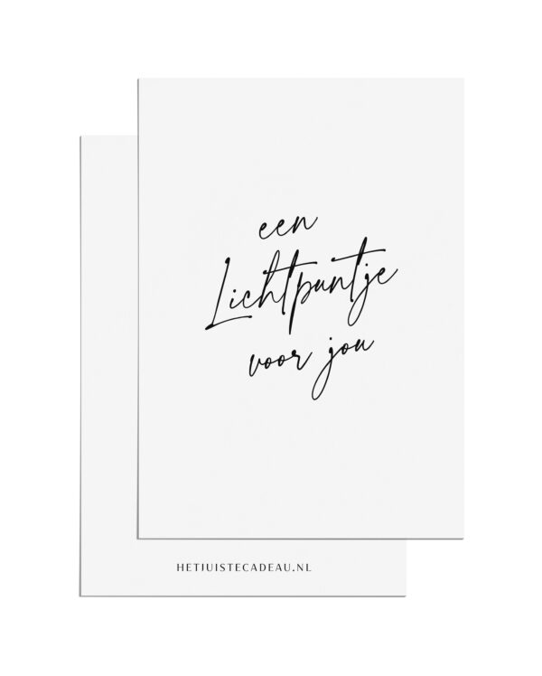Ansichtkaart - een lichtpuntje voor jou