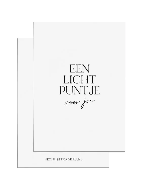 Ansichtkaart - een lichtpuntje voor jou