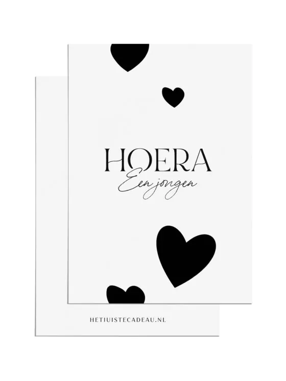 Ansichtkaart - hoera een jongen