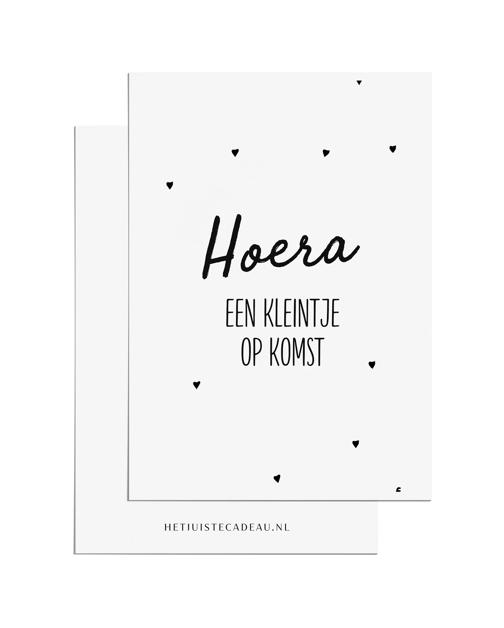 Ansichtkaart - hoera een kleintje op komst