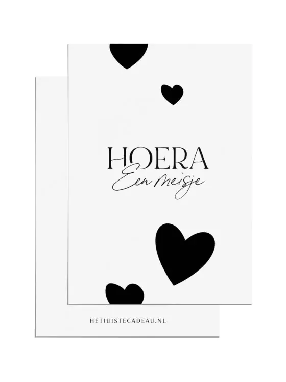 Ansichtkaart - hoera een meisje