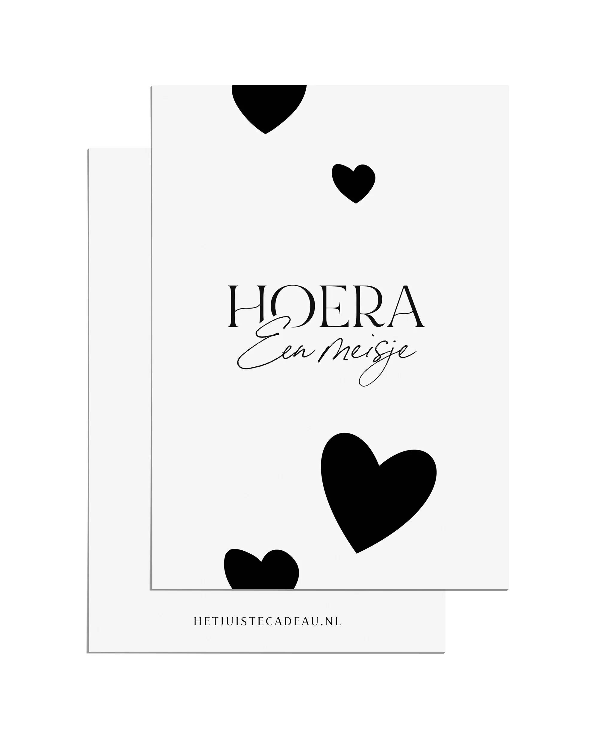Ansichtkaart - hoera een meisje