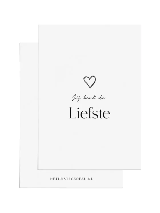 Ansichtkaart - jij bent de liefste