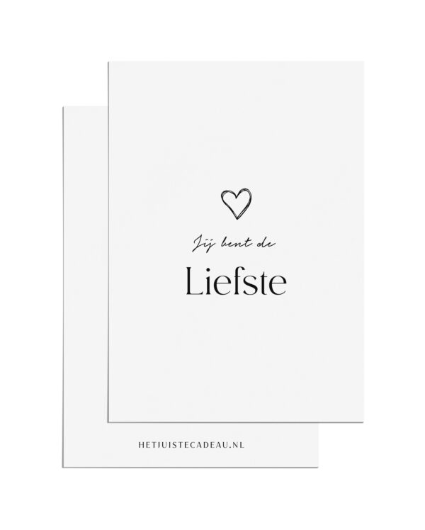 Ansichtkaart - jij bent de liefste