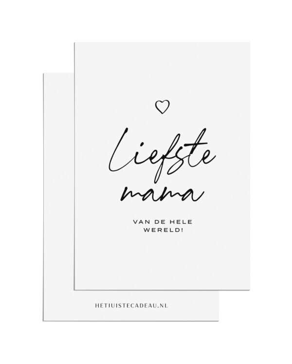 a6 liefste mama van de wereld-mockup (1) Ansichtkaart - Liefste mama