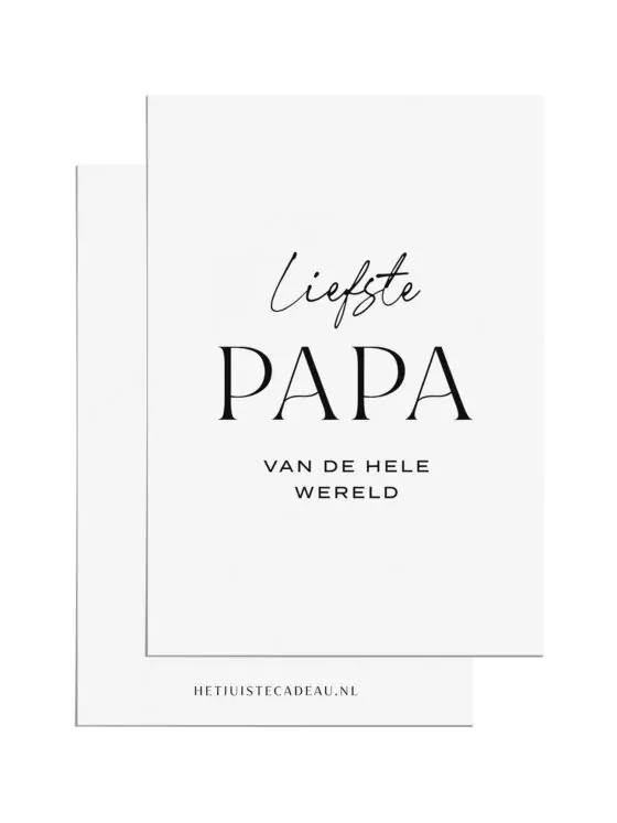 Ansichtkaart - Liefste papa