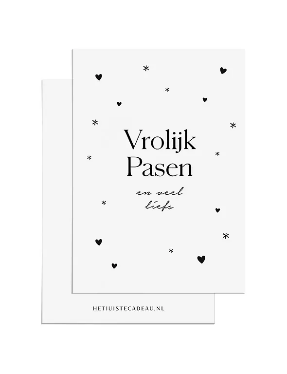Ansichtkaart - Vrolijk pasen en veel liefs