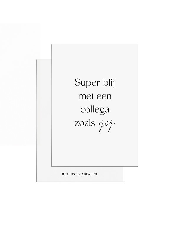 Collega cadeautje - A7kaartje + keuze uit sleutelhanger, zakspiegeltje of magneet