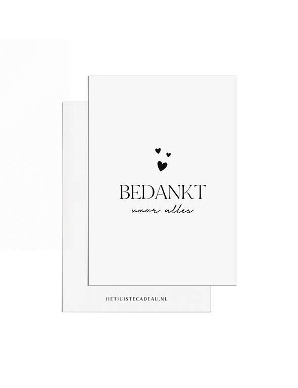 Bedankt cadeautje - Pen, notitieboekje & A7-kaartje