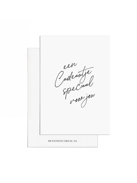a7 een cadeautje speciaal voor jou- staand-mockup (1) A7kaartje - Een cadeautje speciaal voor jou