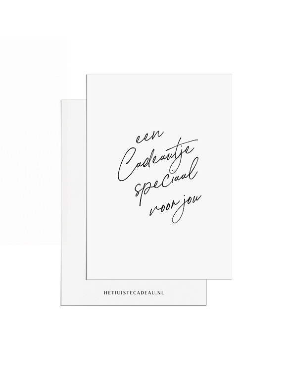 a7 een cadeautje speciaal voor jou- staand-mockup (1) A7kaartje - Een cadeautje speciaal voor jou