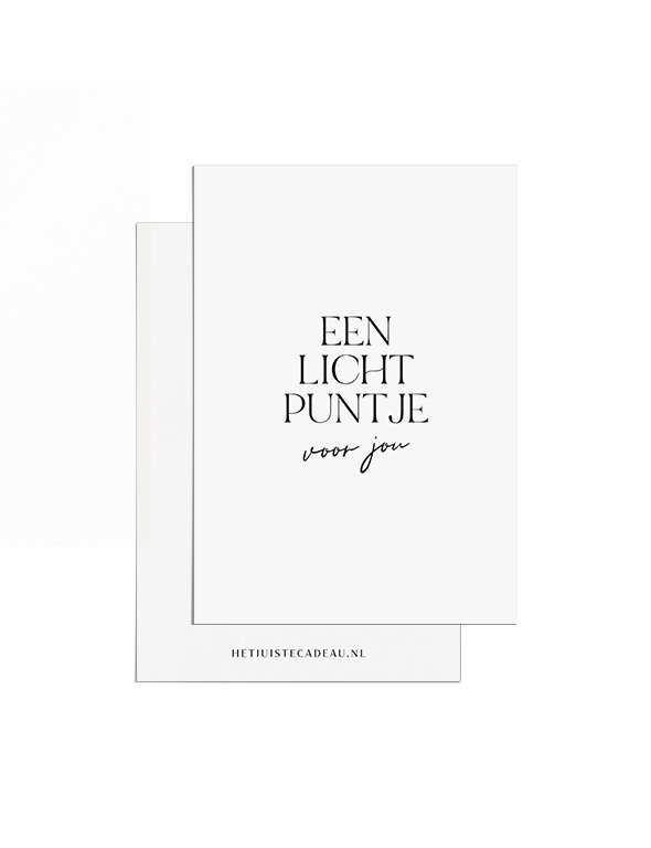 Een lichtpuntje voor jou cadeautje - Kandelaar, kaars & A7-kaartje