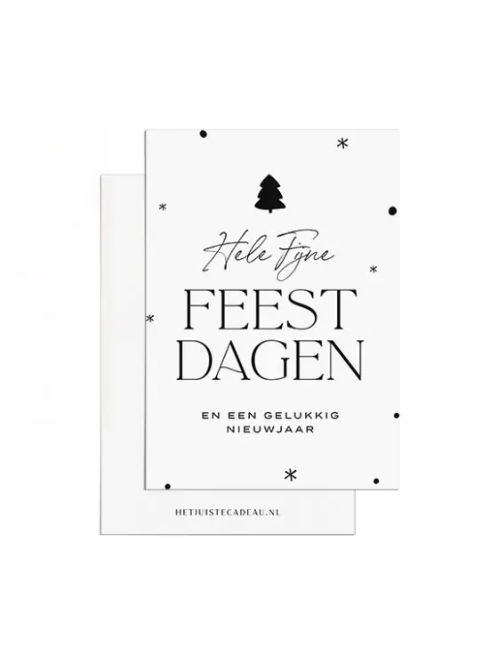 A7kaartje kerst - Hele fijne feestdagen en een gelukkig nieuwjaar