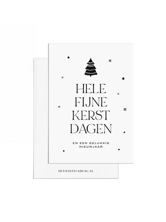 A7kaartje kerst - Hele fijne kerstdagen en een gelukkig nieuwjaar